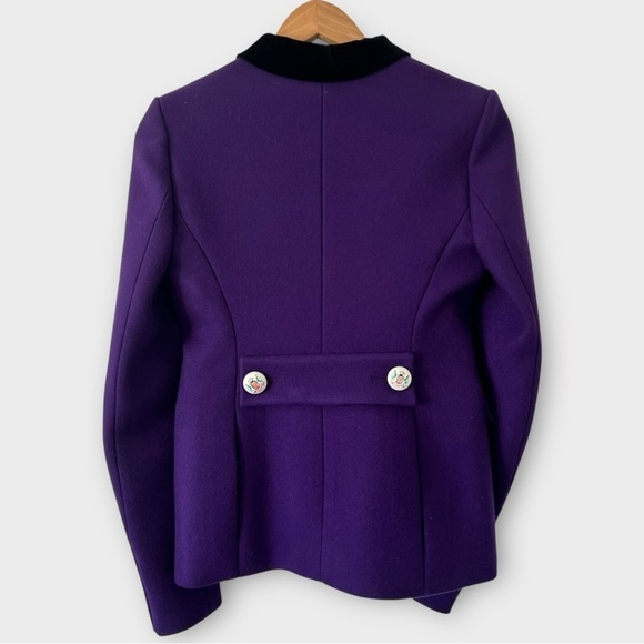 Balenciaga Schoolboy Blazer Purple Velvet Trim – F/W 2007 – Sz 38 Made in Italy - Picture 10 of 16